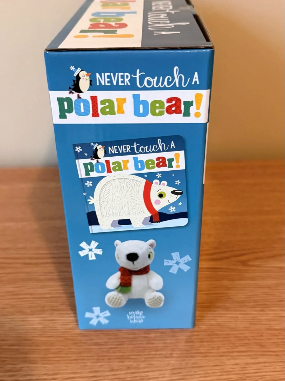 Brand new- Polar Bear Storybook Gift Set with Red & Cream Plush
